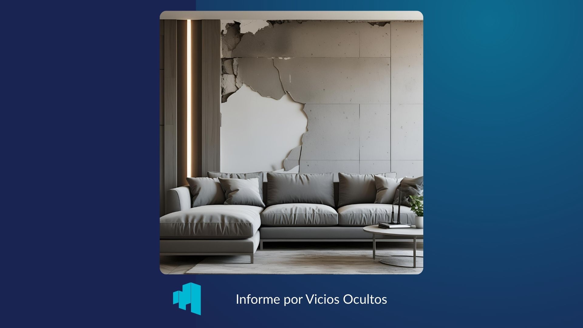 Moho oculto tras el papel pintado de una vivienda recién comprada